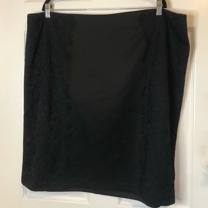 Black Skirt with Lace Detail